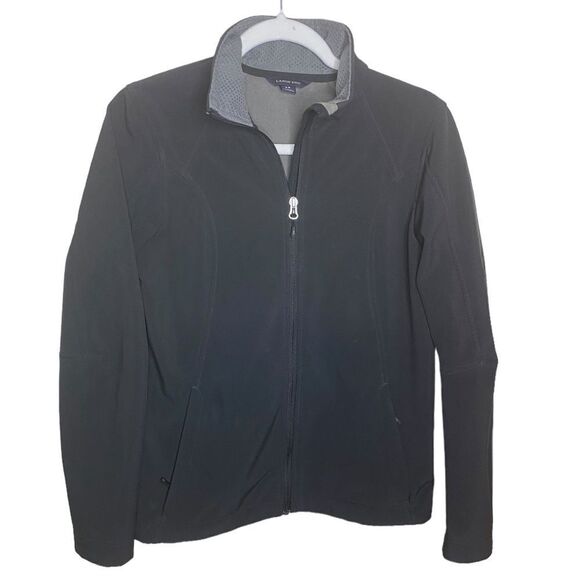 Lands’ End Wm’s Sz Sm 6/8 Black Gray Full Zip Front Jacket - Picture 1 of 4